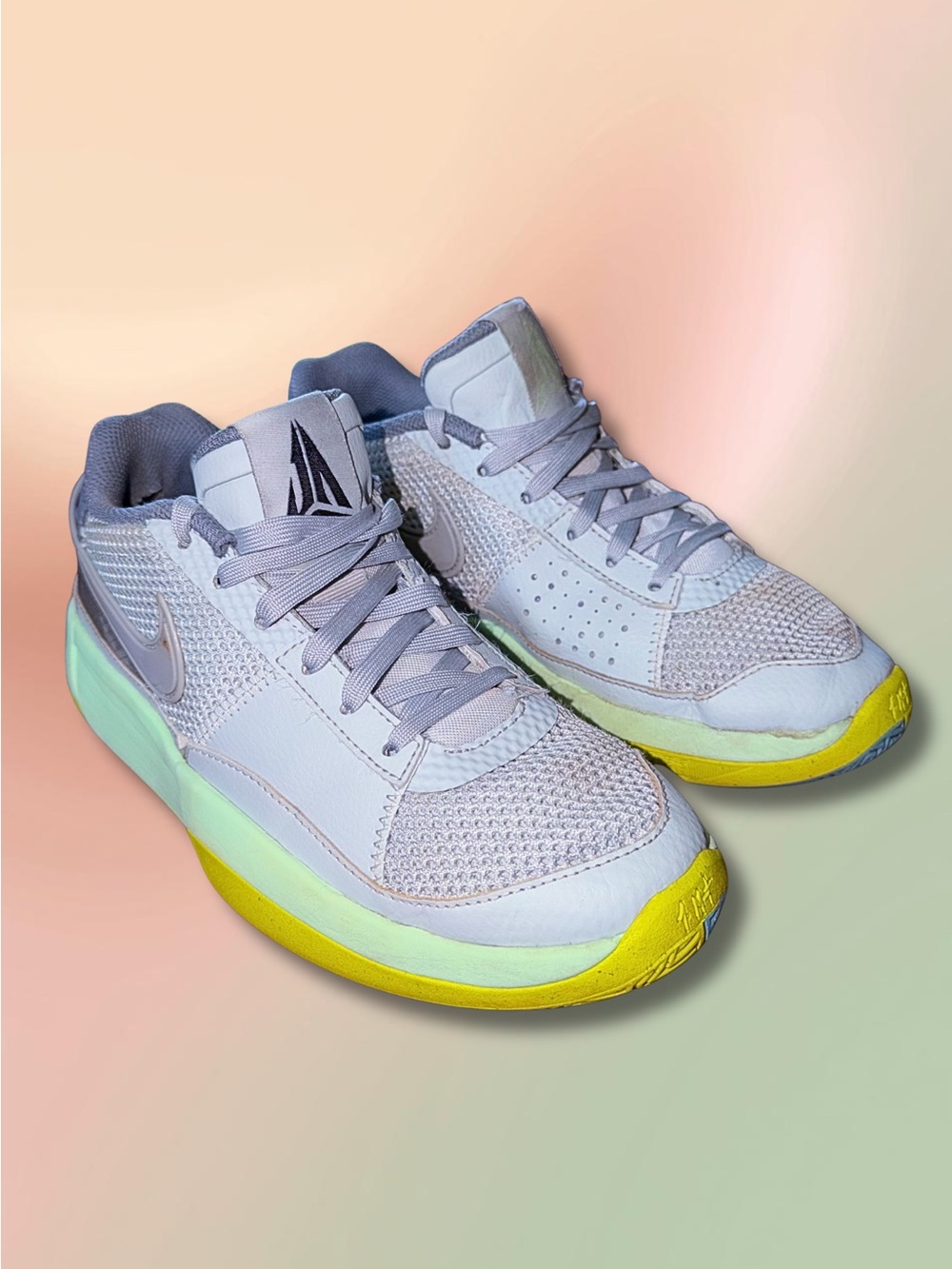 Nike Ja 1 GS 5Y Light Smoke Grey Volt DX2294-003 Basketball Shoes